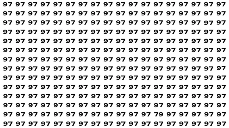 Test Visual Acuity: If you have Hawk Eyes Find the Number 79 among 97 in 15 Secs