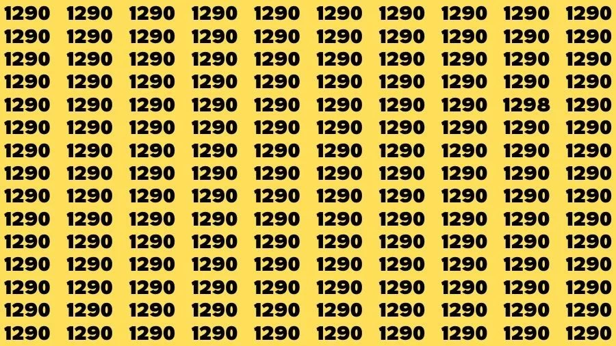 Observation Visual Test: If you have 50/50 Vision Find the Number 1289 in 20 Secs