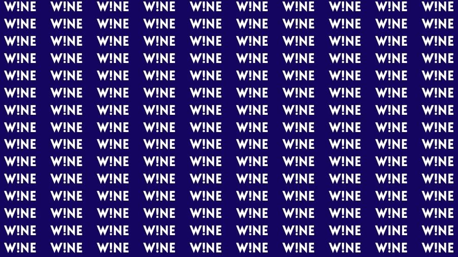 Test Visual Acuity: If you have Hawk Eyes Find the Word Wine in 17 Secs