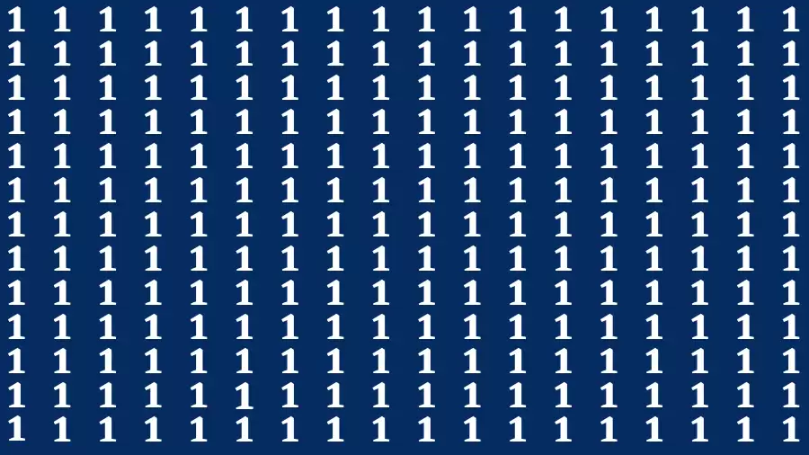 Brain Teasers for Geniuses: Find the Number 5 among 1s in 20 Seconds