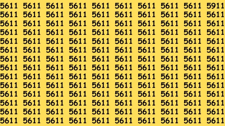 Brain Test: If you have Hawk Eyes Find the Number 5911 in 15 Secs