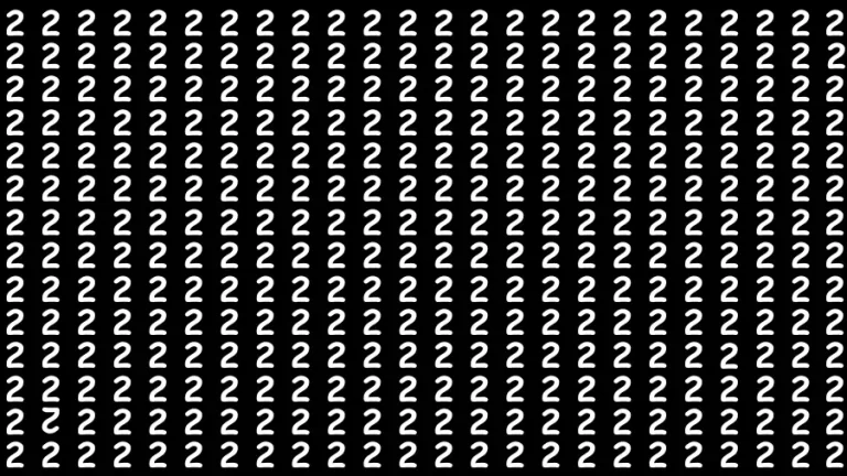 Mind-bending Brain Teaser Challenge You to Find the Inverted 2 in 10 Secs