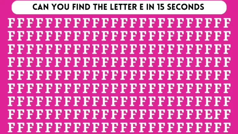 Mind-bending Brain Teaser Challenge You to Find the Letter E in 15 Secs