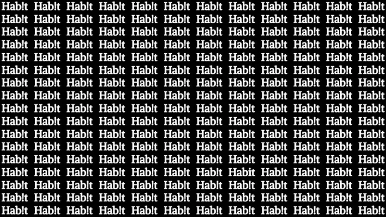 Observation Brain Challenge: If you have Hawk Eyes Find the word Habit in 17 Secs