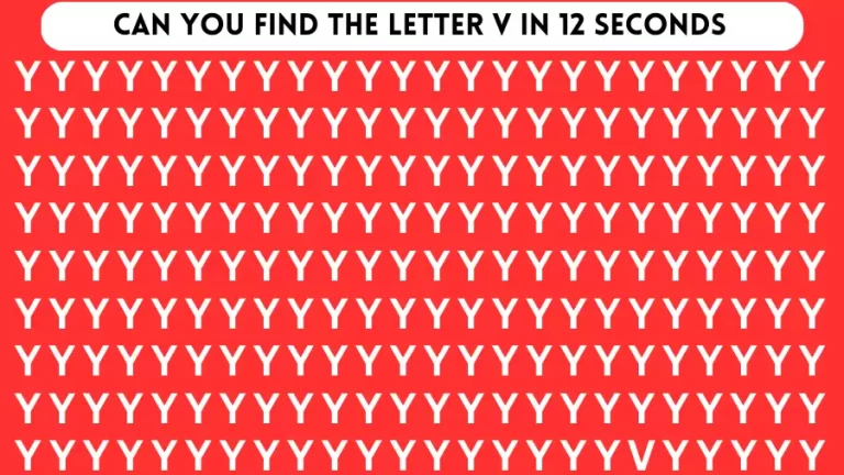 Puzzle for Eye Test: Only Sharp Eyes Can Spot the Number V in 12 Secs