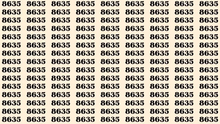 Optical Illusion Brain Test: If you have Eagle Eyes Find the number 8935 in 15 Secs