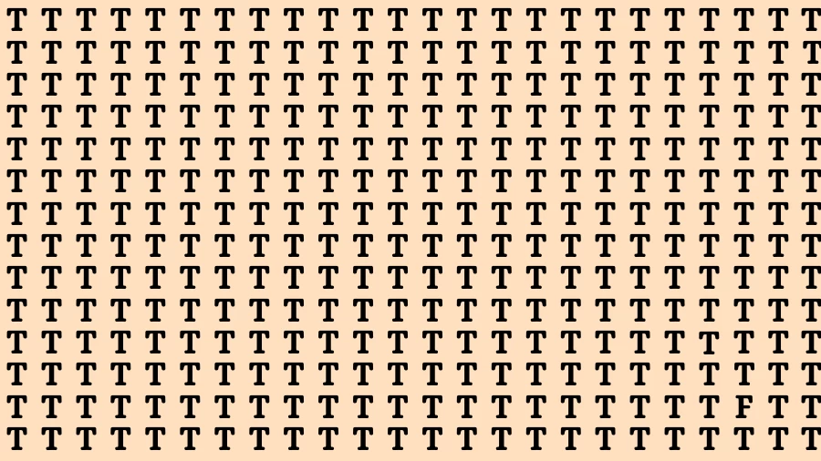 Brain Test: If you have Eagle Eyes Find the Letter F in 15 Secs