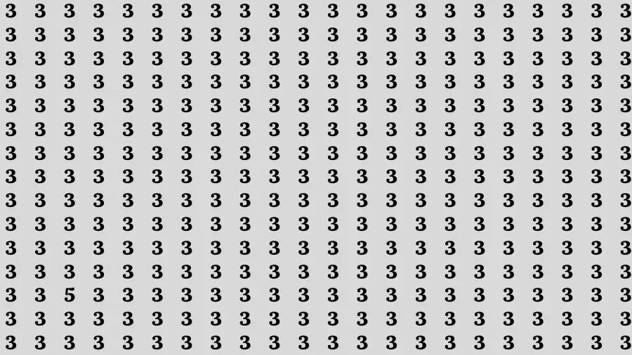 If you have Hawk Eyes Find the Number 5 among 1s in 20 Secs