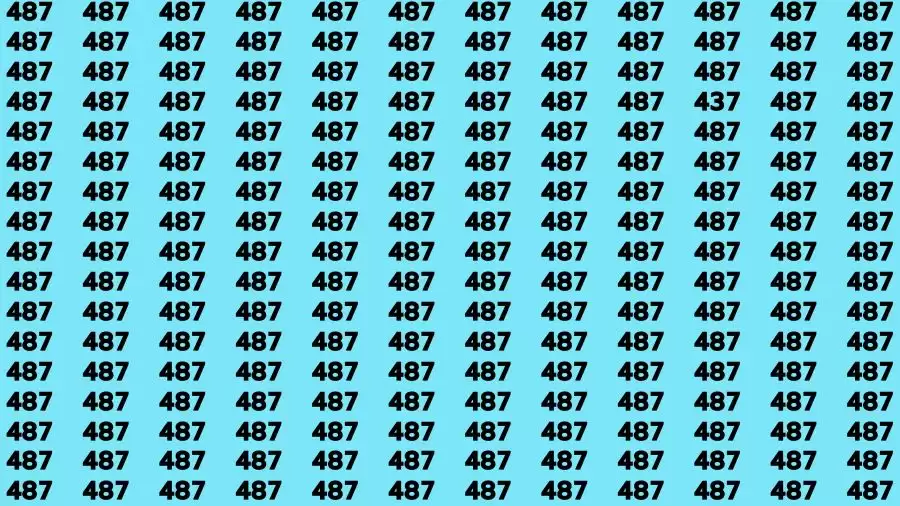 Observation Brain Test: If you have Eagle Eyes Find the Number 437 in 15 Secs