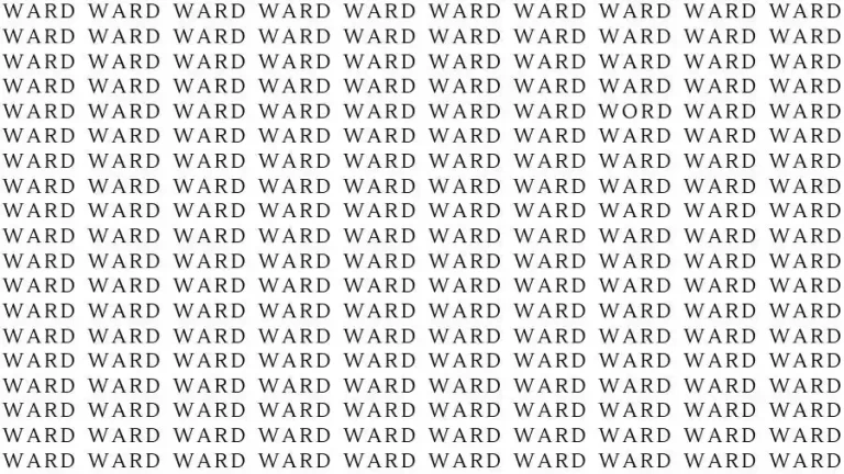 Observation Skill Test: If you have Sharp Eyes find the Word among Ward in 12 Seconds