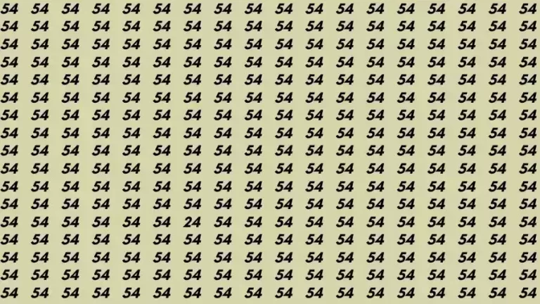 Observation Skills Test: If you have Eagle Eyes Find the number 24 among 54 in 9 Seconds?