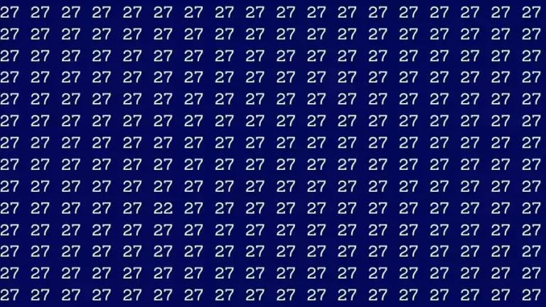 Observation Skills Test: If you have Eagle Eyes Find the number 22 among 27 in 9 Seconds?