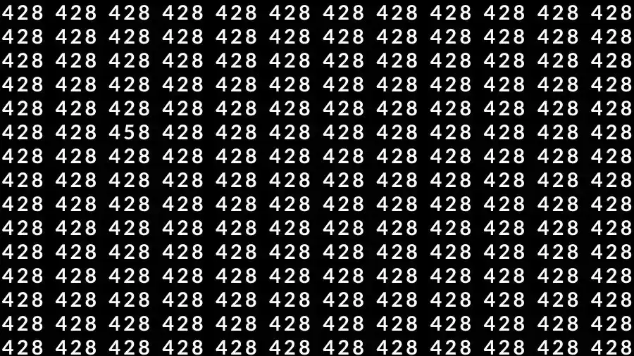 Optical Illusion Brain Test: If you have Eagle Eyes Find the number 458 in 15 Seconds?