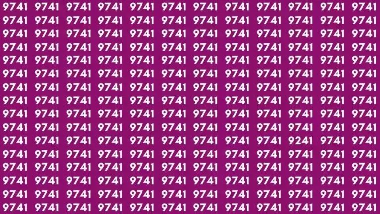 Observation Skill Test: If you have Eagle Eyes Find the number 9241 among 9741 in 15 Seconds?