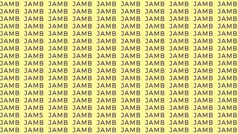 Optical Illusion Brain Test: If you have Hawk Eyes find the Word Jams among Jamb in 15 Secs