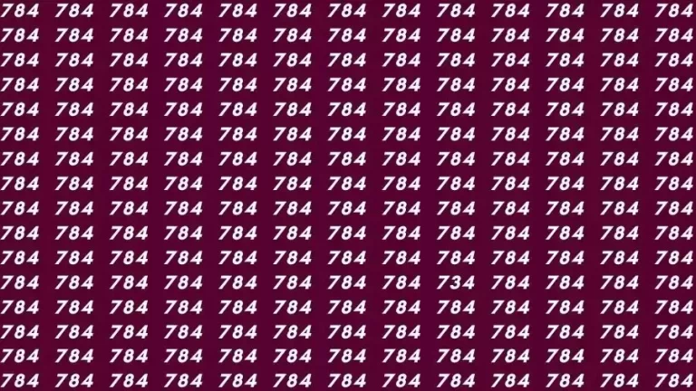 Optical Illusion Brain Test: If you have Eagle Eyes Find the number 734 among 784 in 6 Seconds?