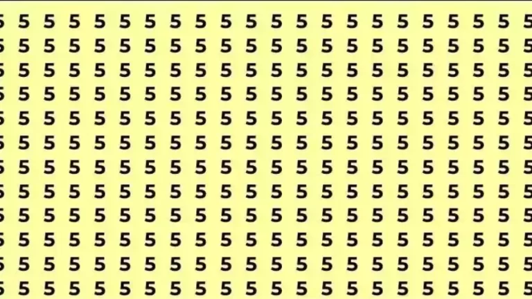 Optical Illusion Brain Test: If you have 50/50 Vision Find the number 3 among 5 in 12 Seconds?