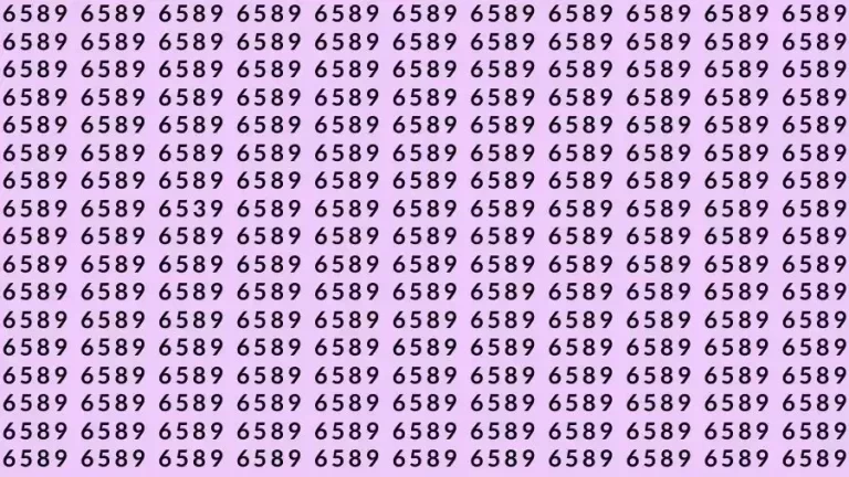 Optical Illusion Brain Test: If you have Eagle Eyes Find the number 6539 among 6589 in 12 Seconds?