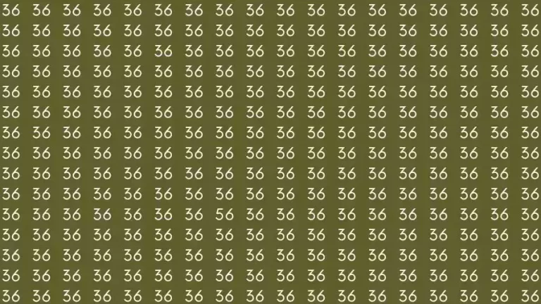 Observation Skill Test: If you have Eagle Eyes Find the number 56 among 36 in 12 Seconds?