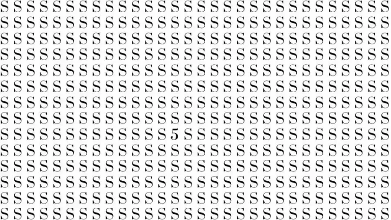 Observation Skills Test: If you have Eagle Eyes Find the number 5 among S in 12 Seconds?