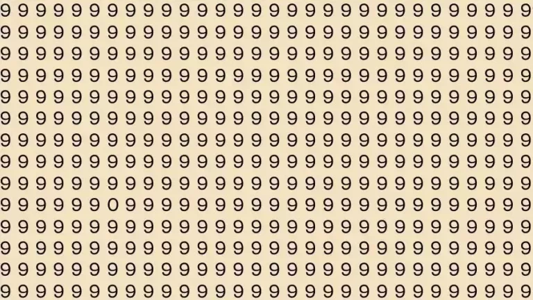 Observation Skills Test: If you have Eagle Eyes Find the number 0 among 9 in 12 Seconds?