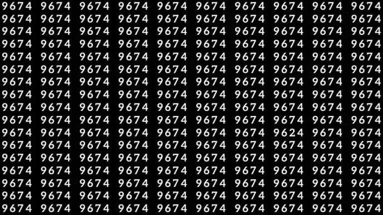 Observation Skills Test: If you have Eagle Eyes Find the number 9624 among 9674 in 18 Seconds?