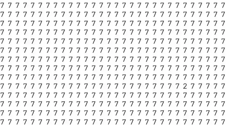 Observation Skills Test: If you have Eagle Eyes Find the number 2 among 7 in 15 Seconds?