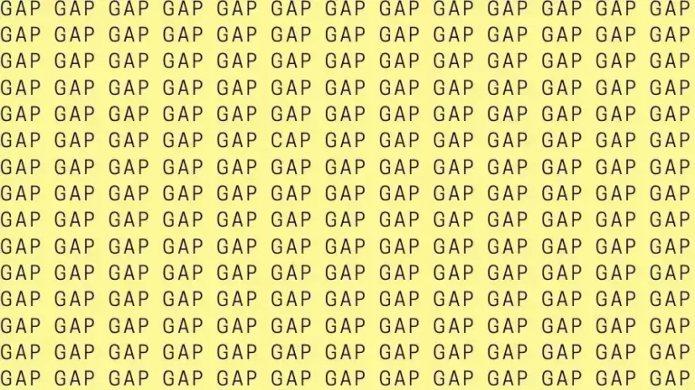 Optical Illusion Brain Test: If you have Sharp Eyes find the Word Cap among Gap in 15 Seconds