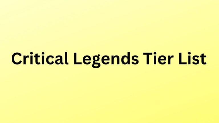 Critical Legends Tier List, Critical Legends Best Class Ranked List