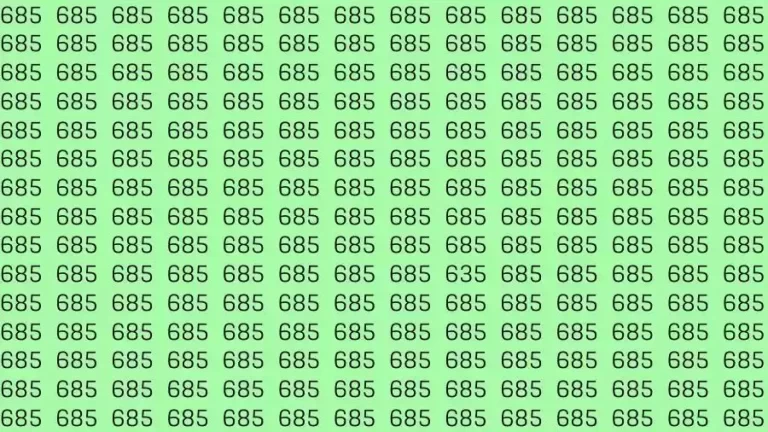 Optical Illusion Test: If you have Eagle Eyes Find the number 635 among 685 in 10 Seconds?