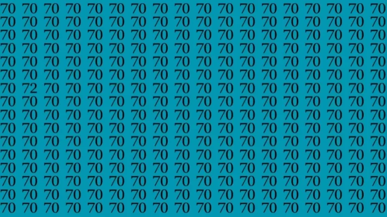 If you have Sharp Eyes find the Number 72 among 70 in 10 Seconds