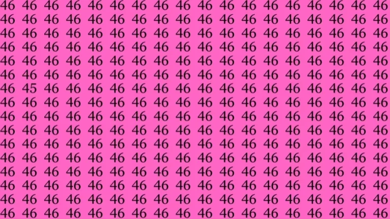 Optical Illusion Brain Test: If you have Eagle Eyes find the Number 45 among 46 in 12 Seconds