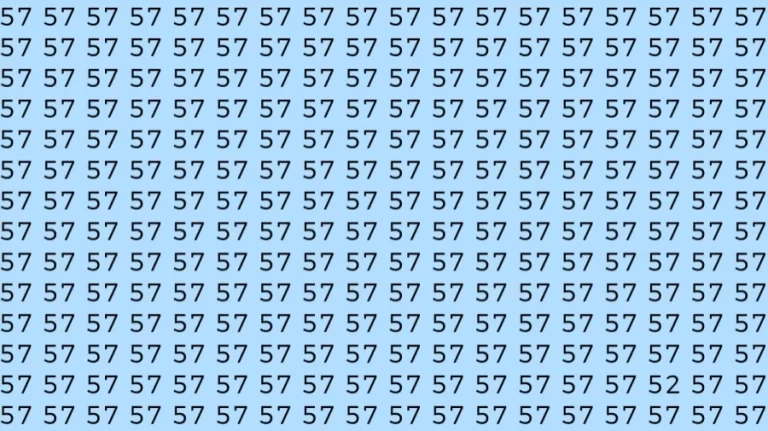 Optical Illusion Brain Test: If you have Sharp Eyes Find the number 52 among 57 in 6 Seconds?