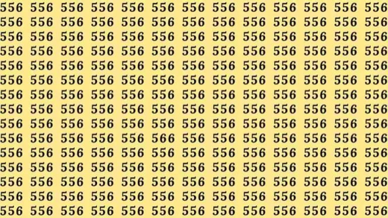 Optical Illusion Brain Test: If you have Sharp Eyes find the number 566 among 556 in 6 Seconds?