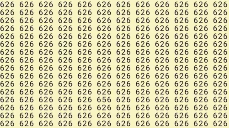 Observation Skills Test: If you have Eagle Eyes Find the number 656 among 626 in 9 Seconds?