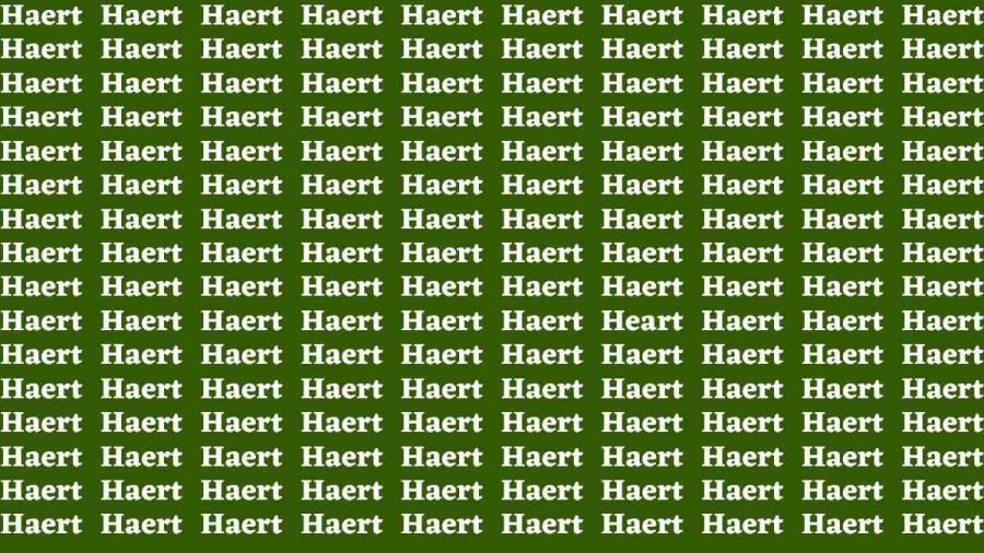 Observation Brain Test: If you have Hawk Eyes Find the word Heart in 15 Secs