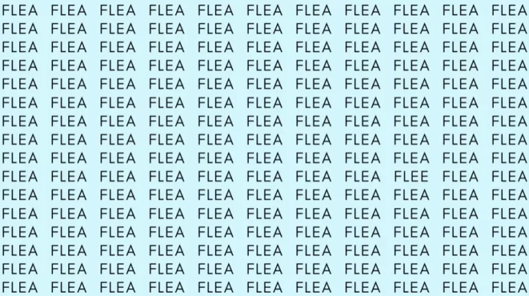 Observation Skill Test: If you have Eagle Eyes find the word Flee among Flea in 6 Secs