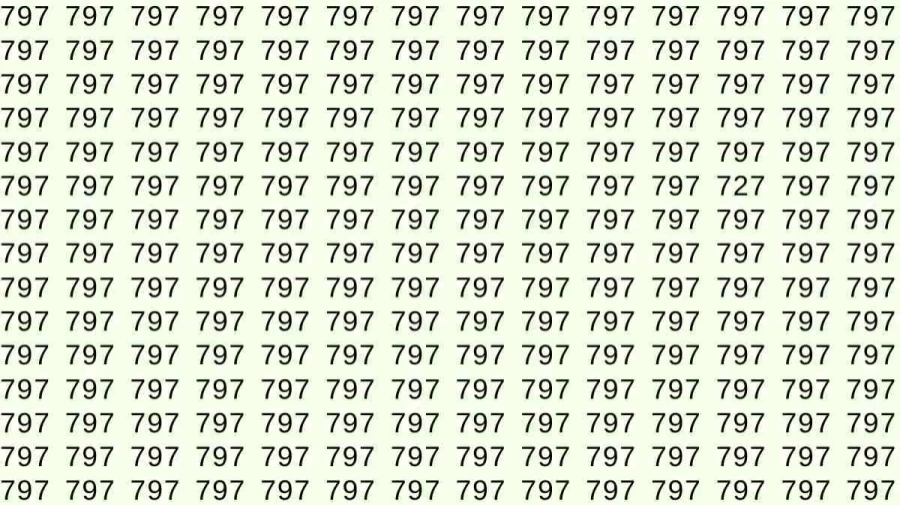 Optical Illusion Brain Test: If you have sharp eyes find 727 among 797 in 10 Seconds?