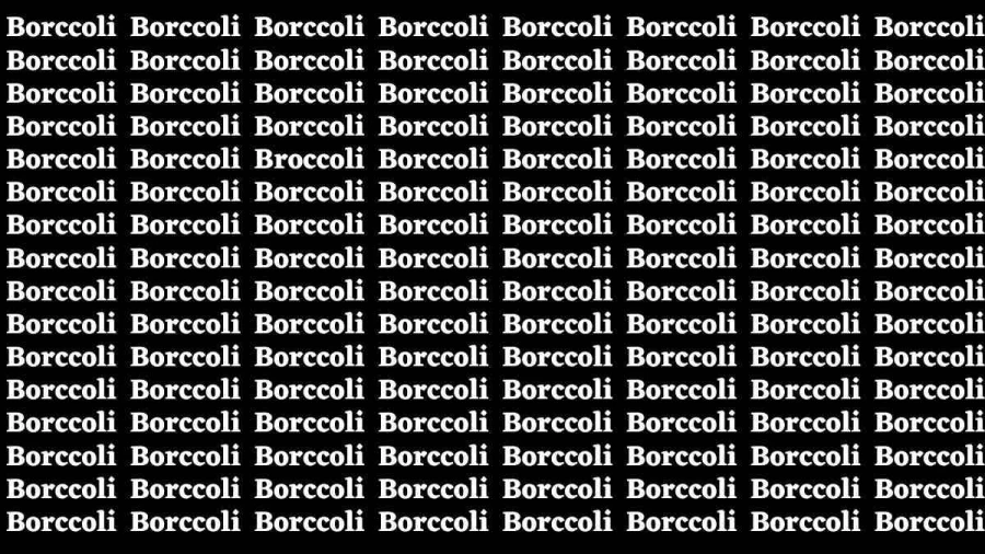 Observation Brain Test: If you have Hawk Eyes Find the Word Broccoli in 15 Secs