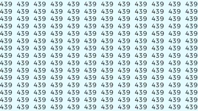 Optical Illusion Brain Test: If you have hawk eyes find 459 among 439 in 12 Seconds?