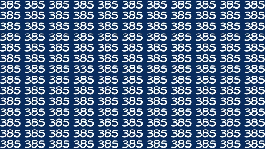 Observation Brain Test: If you have Eagle Eyes Find the number 335 in 10 Secs