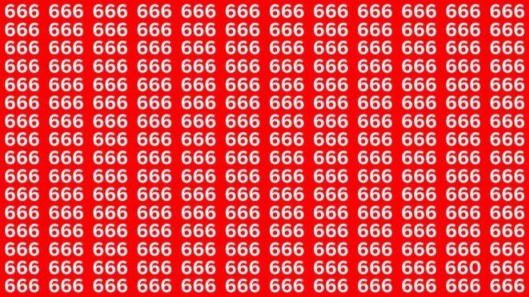 Observation Skills Test: If you have Eagle Eyes Find the Number 660 among 666 in 15 Secs