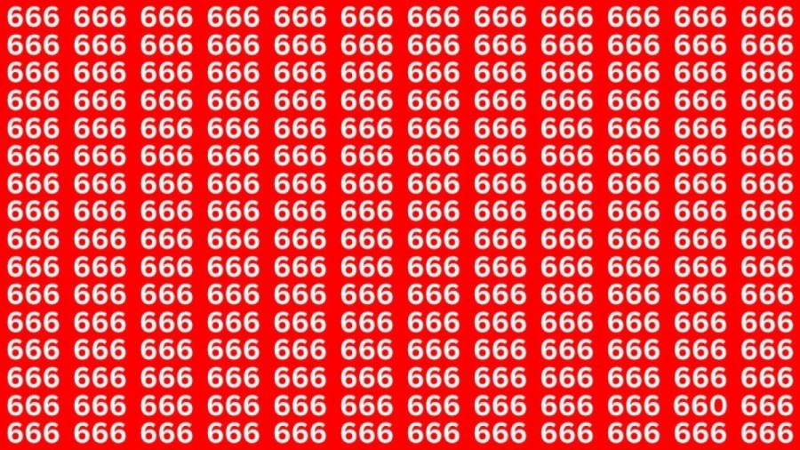 Observation Skills Test: If you have Eagle Eyes Find the Number 660 among 666 in 15 Secs