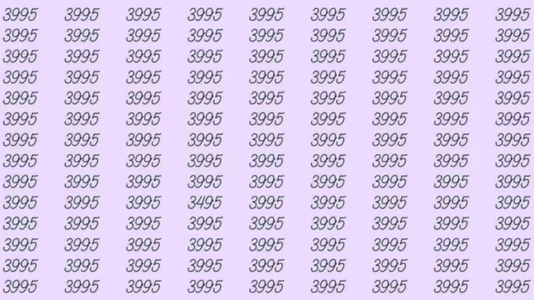 Can You Spot 3495 among 3995 in 7 Seconds? Explanation and Solution to the Optical Illusion