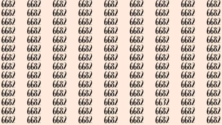 Can You Spot 6632 among 6682 in 12 Seconds? Explanation and Solution to the Optical Illusion