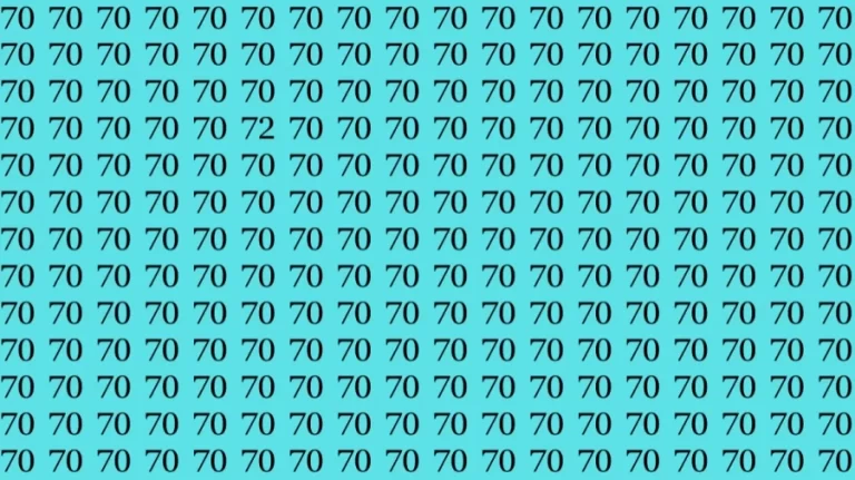 If you have Sharp Eyes find the Number 72 among 70 in 10 Seconds. Observation Skills Test