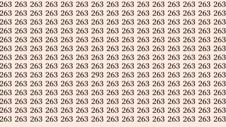 If you have Sharp Eyes find the number 293 among 292 in 10 seconds