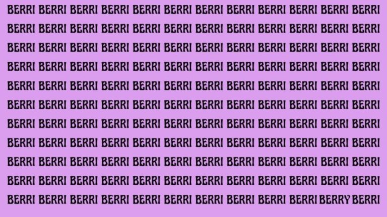 Observation Skill Test: Spot the Word Berry among Berri in 10 Seconds