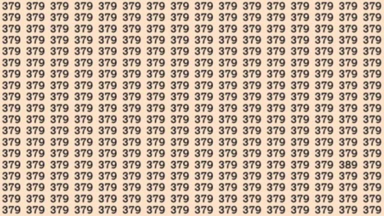 Observation Skills Test: Can you find the number 389 in 10 seconds?