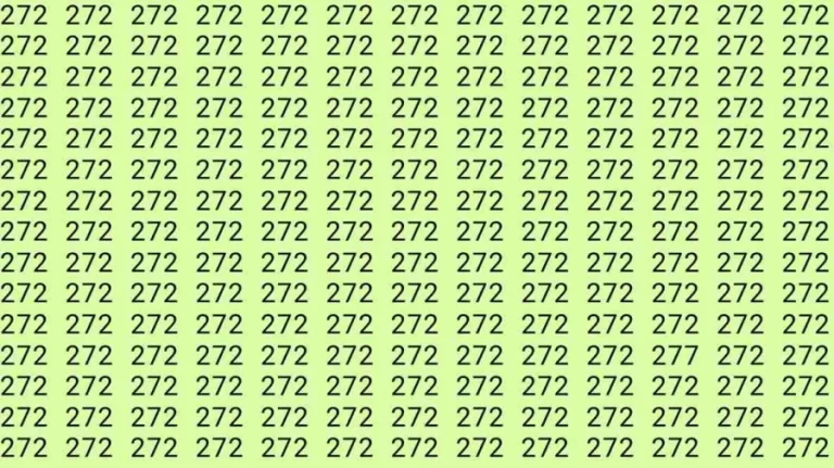 Optical Illusion Brain Test: Can you find 277 among 272 in 8 Seconds? Explanation and Solution to the Optical Illusion